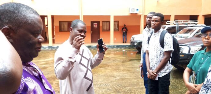 President and students